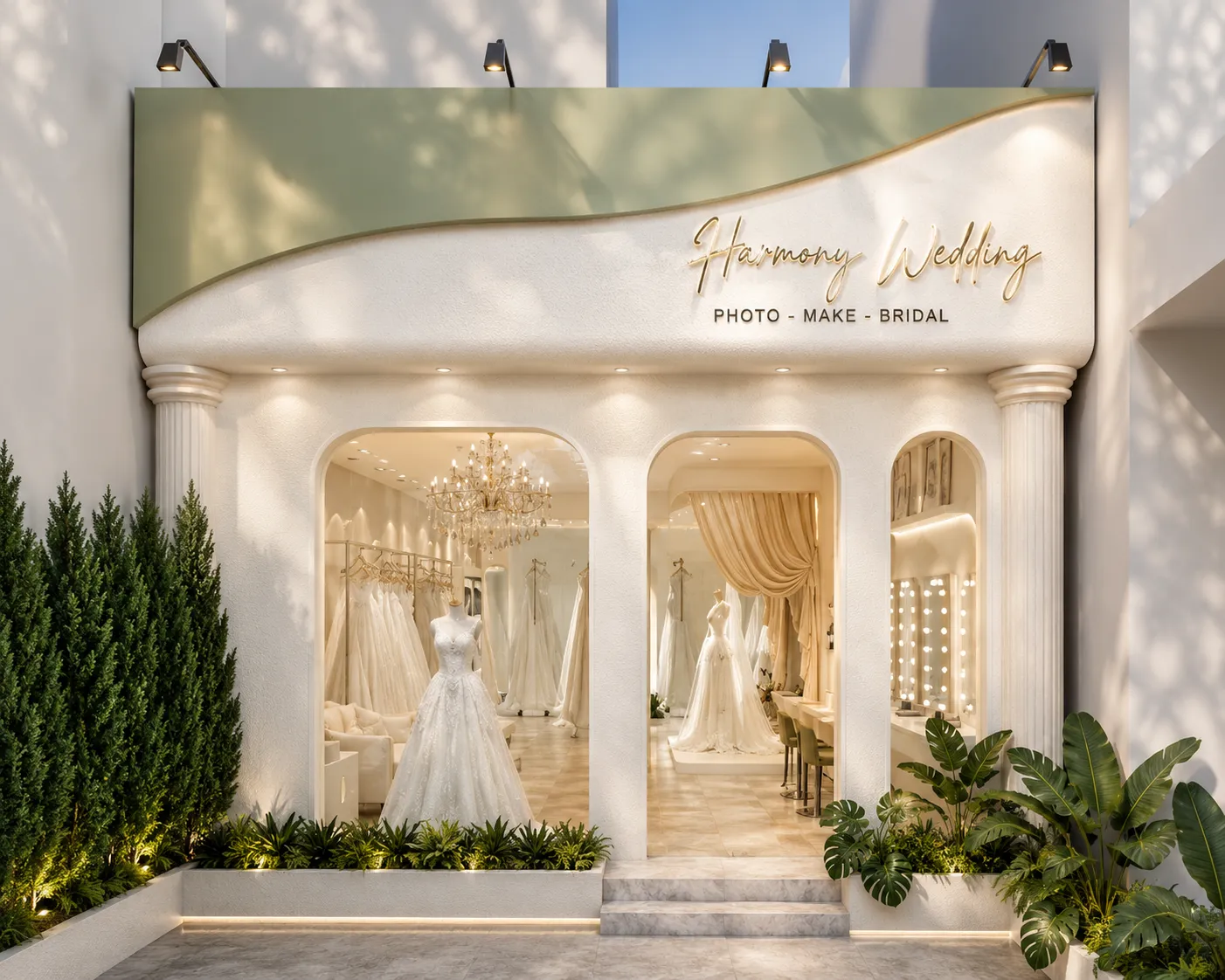 Cô dâu trong bộ váy cưới tối giản - Ảnh cưới Harmony Wedding